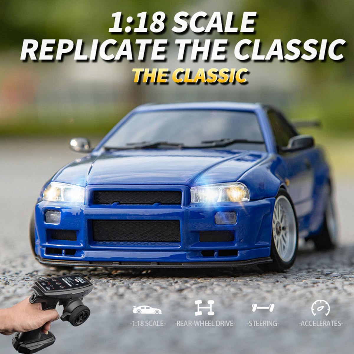 Amazon.co.jp: ラジコンドリフトカー ジャイロ付き 1/18スケール 2.4G